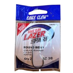 Eagle Claw Lazer Sharp Hooks for Soft Plastic L091PG-Size 3/0